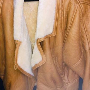 Vintage ANDREW MARC Shearling Lined Leather Coat